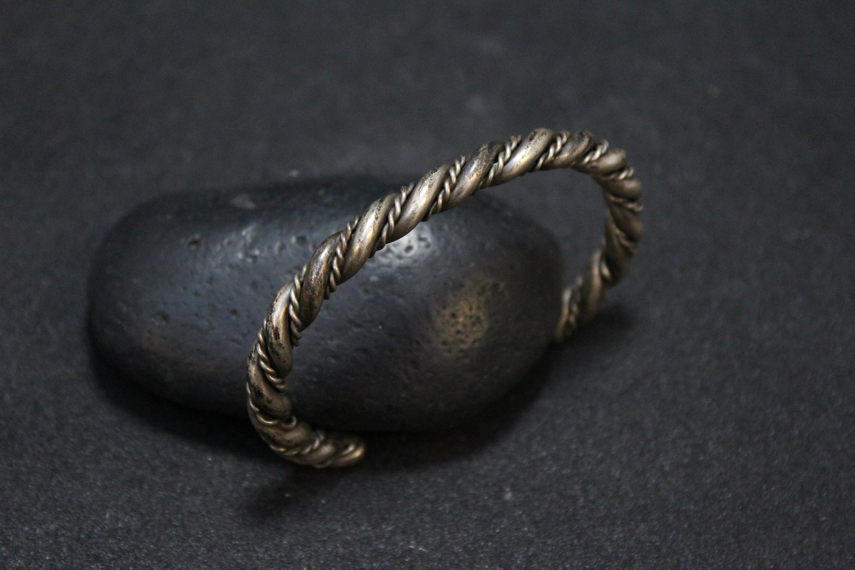 Sterling Silver Heavy Twisted Cuff Bracelet, Twisted Rope Cuff, Men's