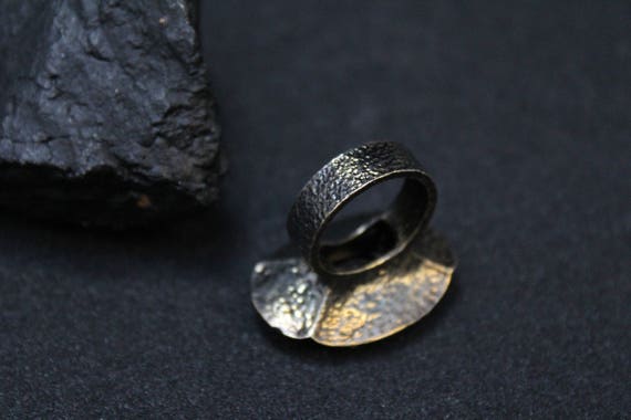 Oxidized Sterling Silver Statement Ring with CZ a… - image 5