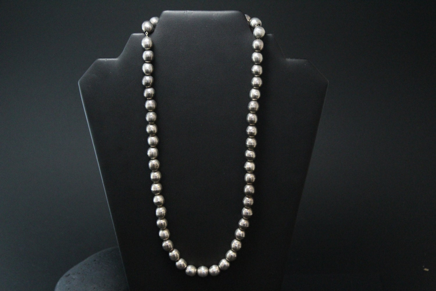 Sterling Silver Signed Taxco Strand of Sterling Silver Beads Mexico