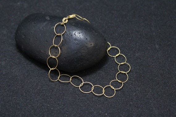 Minimalist Sterling Silver Gold Overlay Circle Lin
