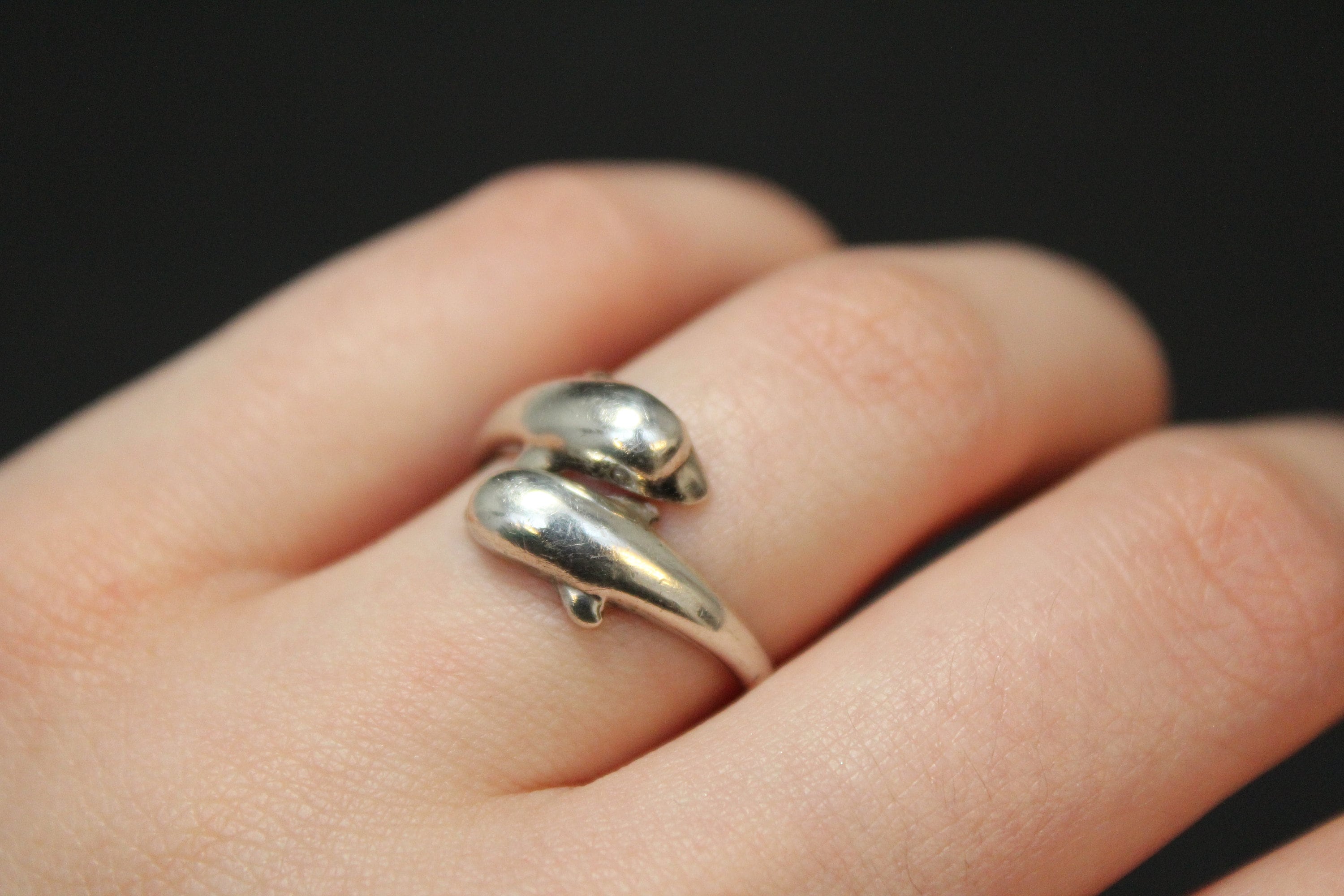 Sterling Silver Dolphin Wrap Ring, Dolphin Ring, Sterling Silver ...