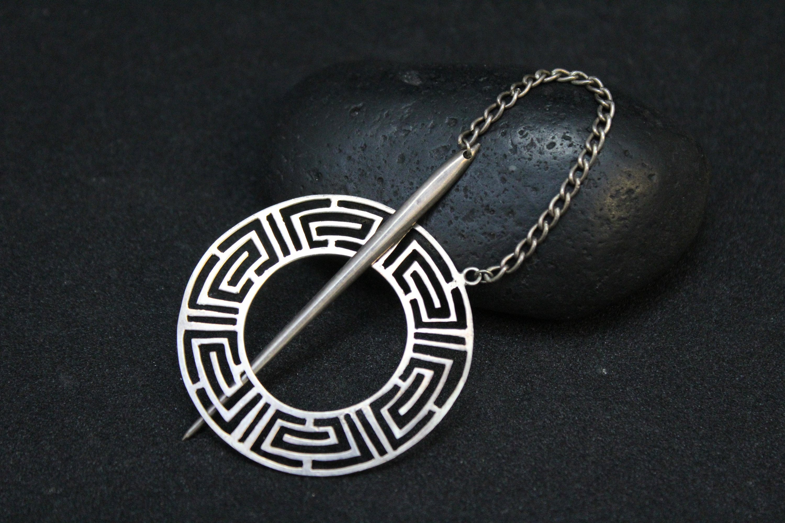 Sterling Silver Tribal Pattern Hair Piece Sterling Silver Hair