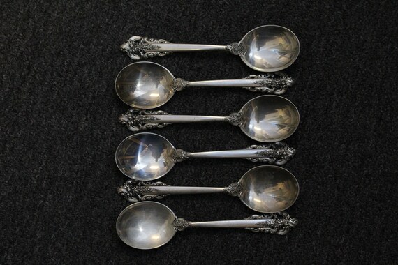 Wallace Sterling Silver Grande Baroque Round Bowl Cream Soup Spoon