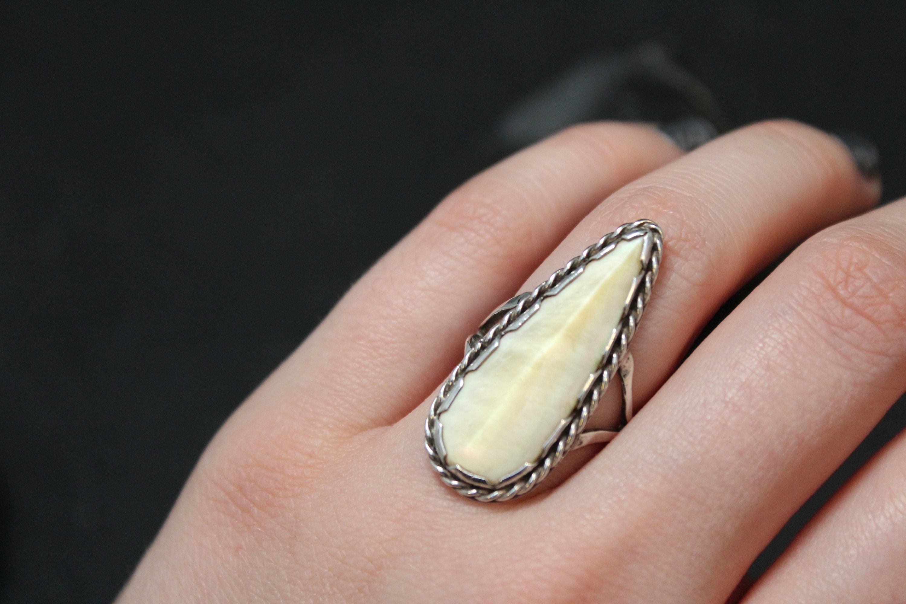 Sterling Silver Golden Shell Arrowhead Ring, Sterling Silver Native ...