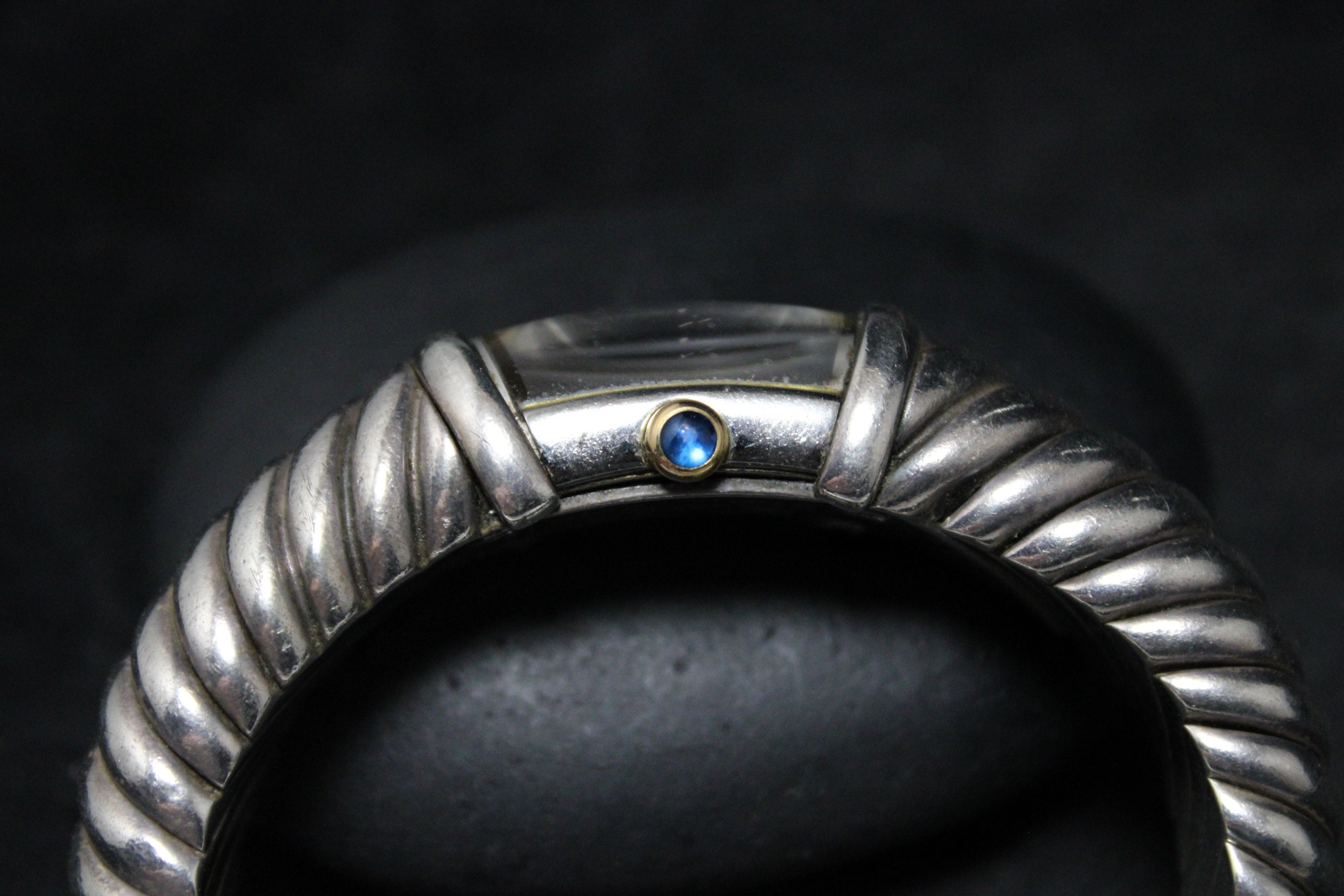 Waverly Sapphire Cuff Bracelet in Sterling Silver