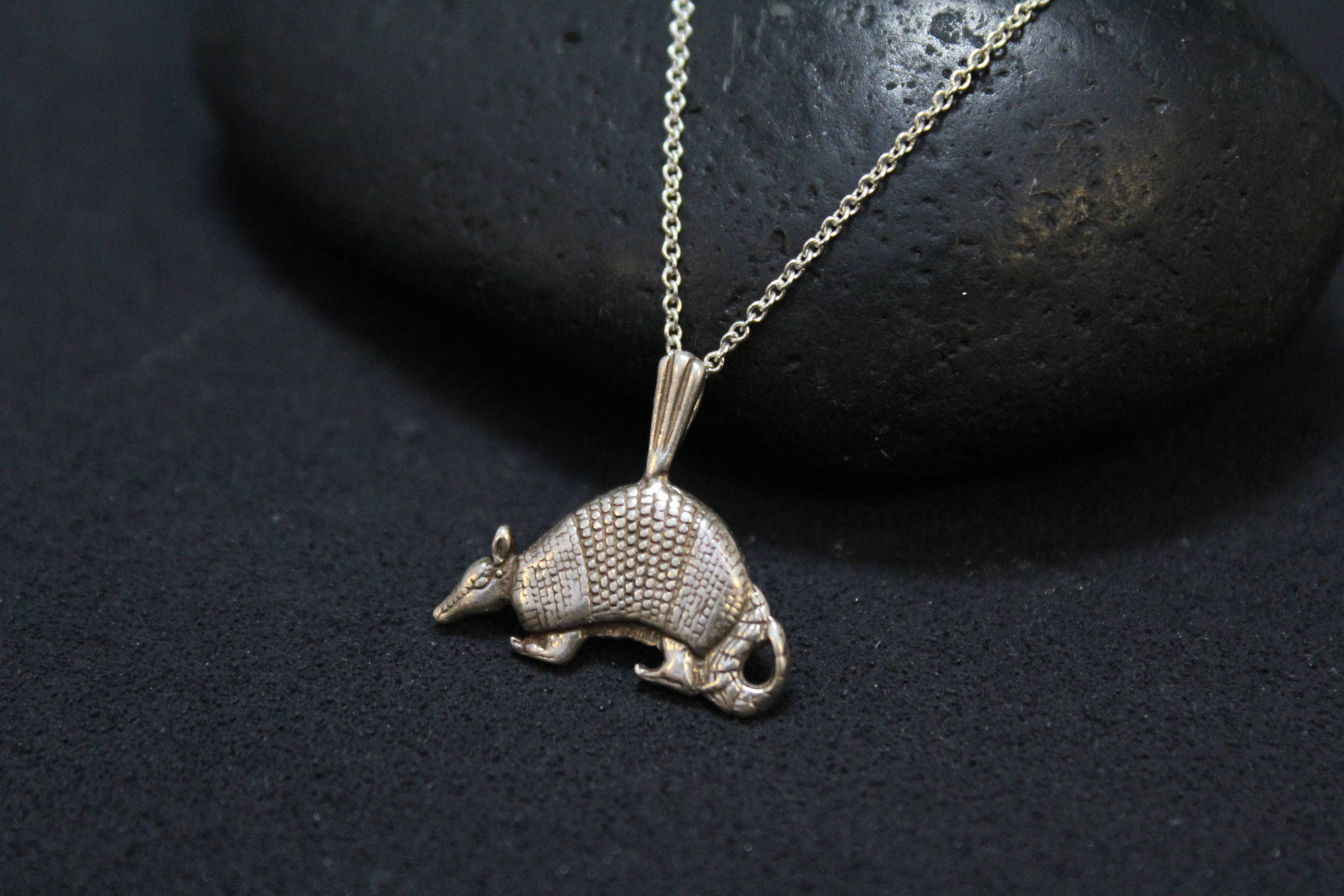 Sterling Silver Armadillo Necklace, Sterling Silver Armadillo Pendant