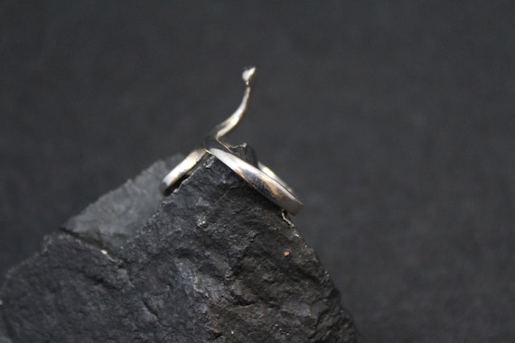 Sterling Silver Modern Swirl Ring, Sterling Swirl… - image 2