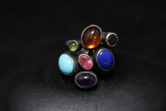 Beautiful NAKAI Stone Sterling Ring, Vintage Silv… - image 4