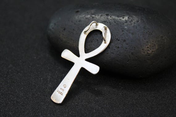 Sterling Silver Egyptian Cross Pendant, Egyptian … - image 3