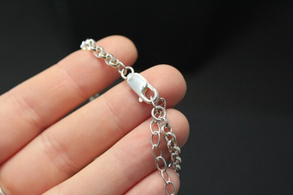 Sterling Silver Modernist Square Dangle Necklace,… - image 4