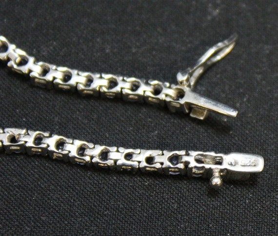 AS IS Sterling Silver CZ Tennis Bracelet, Periwin… - image 4