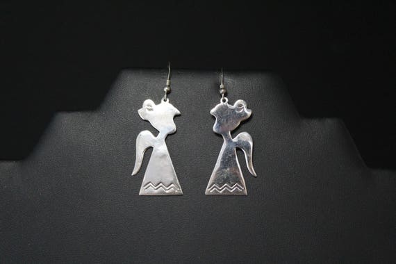 Sterling Silver Angel Dangle Earrings, Sterling Ch