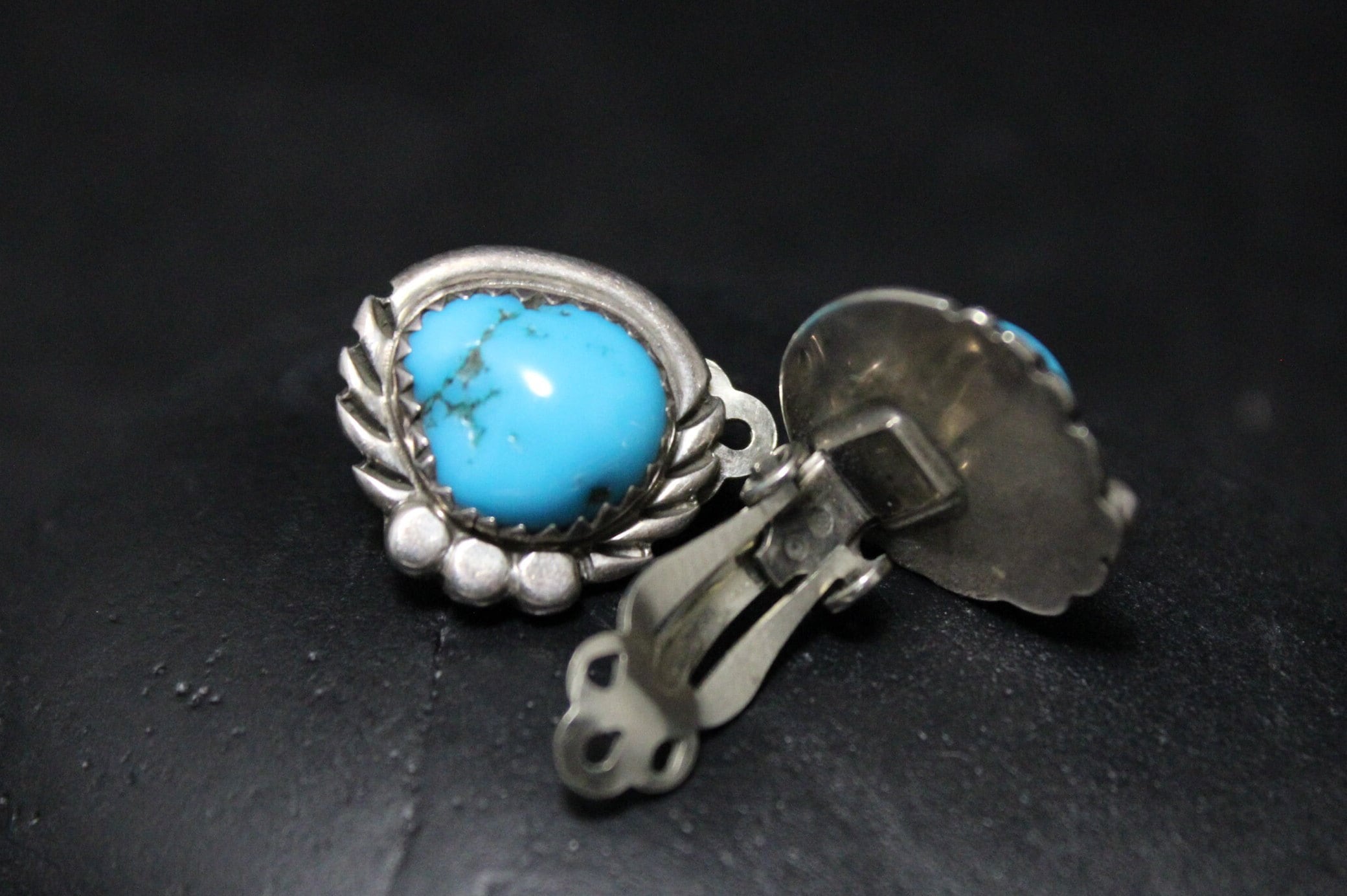 Vintage sterling silver clip on deals earrings