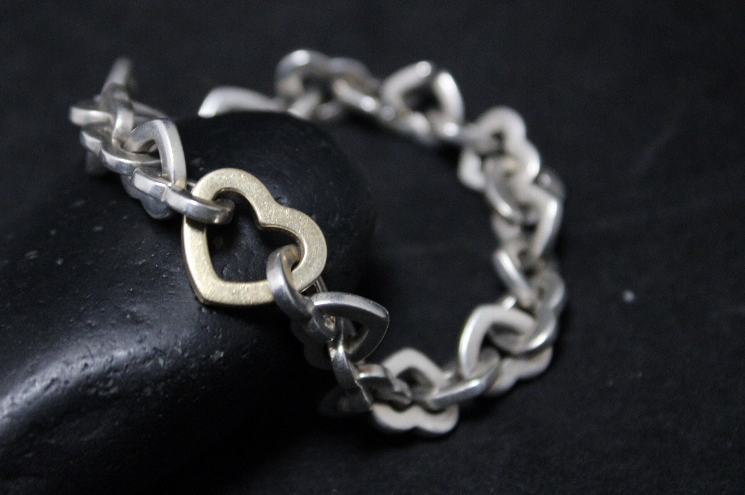 SILVER Heart Padlock with Safety Chain Bracelet 19cm - QVC UK