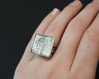 Sterling Silver Retired Designer Silpada Hammered Square