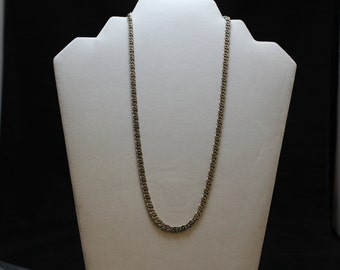 20" Sterling Silver Overlapping Oval Necklace, Sterling Silver Oval Chain Necklace, Sterling Silver Double Oval Chain Necklace