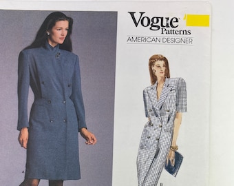 Vogue American Designer 1979; Uncut, Size 8; Ralph Lauren, Straight, Double-breasted Dress