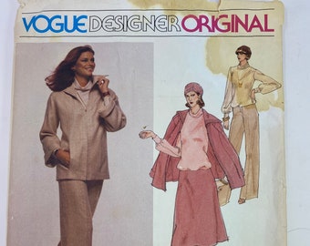 Vogue Designer Original, Galitzine, 1628, Size 10, Misses' Jacket, Blouse, Skirt and Pants.