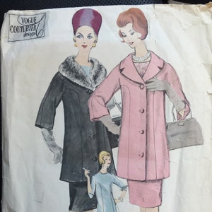 Vogue Paris Original 1030; ca. 1960; Coat Misses 12, Bust 32