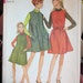 McCall's 7229 ©1967; Misses' Dress. Sleeveless A-line, tent, Swing dress in two lengths; Unused; Bust 34