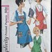 Simplicity 6250 ©1965; Full Apron with 3 Necklines and Mitt; One Size