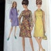 Simplicity 6783; ©1966; Misses' One-Piece Dress: The lined A-line dress with high round neckline Unused, Bust 36