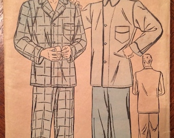 Advance 2141 Men's Pajamas With Pocket  Chest 42, Waist 38 Unused