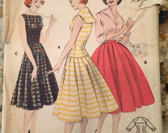 Vintage Butterick 7306; 1950's; Separates Dress; size 12;