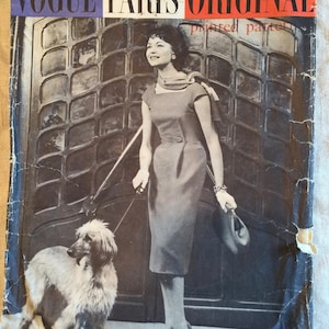 Vogue Paris Original 1405; ca. 1958;  by Desses; Misses 12, Bust 3, Rare, Not a Reproduction