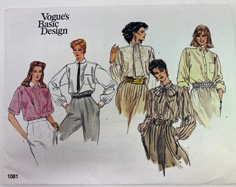 Vogue Basic Design, 1081, ca. early to mid 1980s; Loose Fitting Blouse