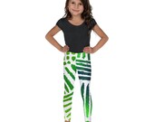 Clizia Kolor Kid 39 s Leggings - Tropical Pattern - Green Printed Leggings - Birthday Outfit - Printed Leggings - Ballet - Kawaii Clothes