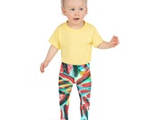 Kid 39 s Leggings - Nature Leggings- Neon Colors - Pop Colors - Girls Boys Leggings-Birthday Outfit - Printed Leggings