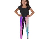 Clizia Kolor Kid 39 s Leggings - Colored Stripes Pattern - Zebra Pattern - Pop Leggings - Neon Leggings - Dancing Leggings - Toddler Pants