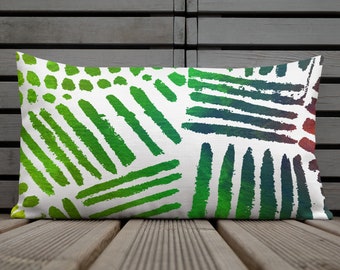 Colorful forest Pillow Cover|Decorative Lumbar Pillow|Summer Trend Cushion|Bedding Home Decor|Housewarming Cushion Case|Throw Pillow Top