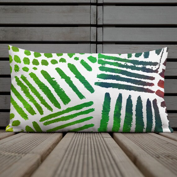 Colorful forest Pillow Cover|Decorative Lumbar Pillow|Summer Trend Cushion|Bedding Home Decor|Housewarming Cushion Case|Throw Pillow Top