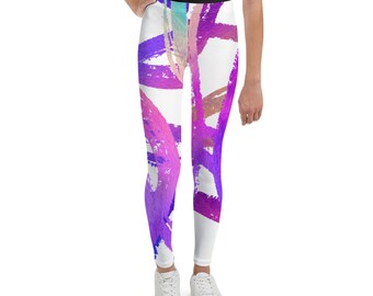 Girls and Boys  Leggings - Rainbow Leggings- Neon Colors - Pop Colors - Girls Leggings -Boys Leggings-Birthday Outfit - Printed Leggings