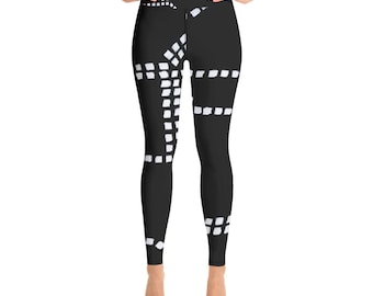 Leggings for Women | Yoga Leggings | Stretch Workout Leggings | Black Gym Leggings | Soft Patterned Leggings | High Waist Leggings