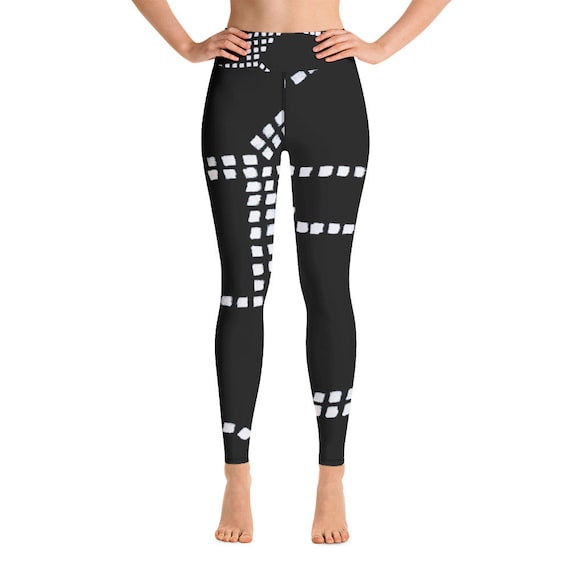Leggings for Women | Yoga Leggings | Stretch Workout Leggings | Black Gym Leggings | Soft Patterned Leggings | High Waist Leggings