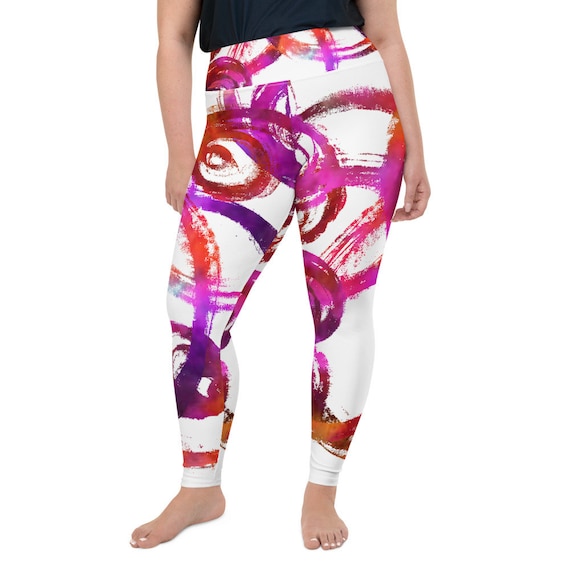 Plus Size Leggings - Neon -Premium Active Buttery Soft Workout Leggings -Gift - Athletic - Running - Fitness - Activewear