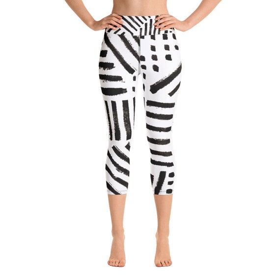 Capri Leggings | Yoga Pants | Patterned Leggings | Leggings for Women | Tummy Control | Exercise Leggings | Workout Running Leggings