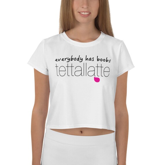 EVERYBODY HAS BOOBS - All-Over Print Crop Tee