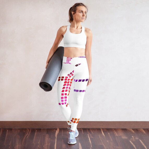 Printed Yoga Pants | Yoga Leggings | Gym Workout Leggings | Colorful Tights | Stretch Leggings | Running Activewear Leggings | Tummy Control