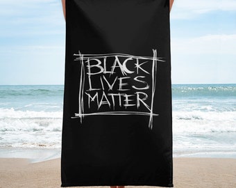 BLM Black Towel, Premium Towel, Bath Spa Sauna Beach Towel Extra HIGH Quality towel , BLM Towel, birthday gift, Pattern