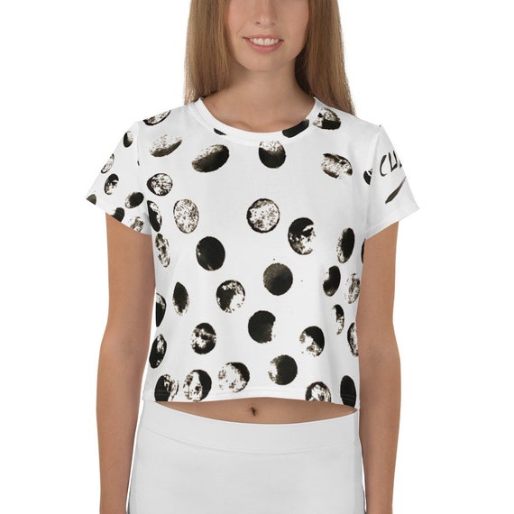 Imperfect Dots All-Over Print Crop Tee