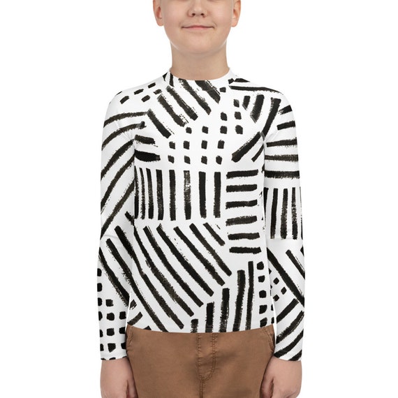 Imperfect Dash&Dots Youth Rash Guard -- Unisex Swimwear Jiujitsu BJJ Kids Rash Guard - Athletic Kid Rash Guard - Swimsuit - Kids Swimwear