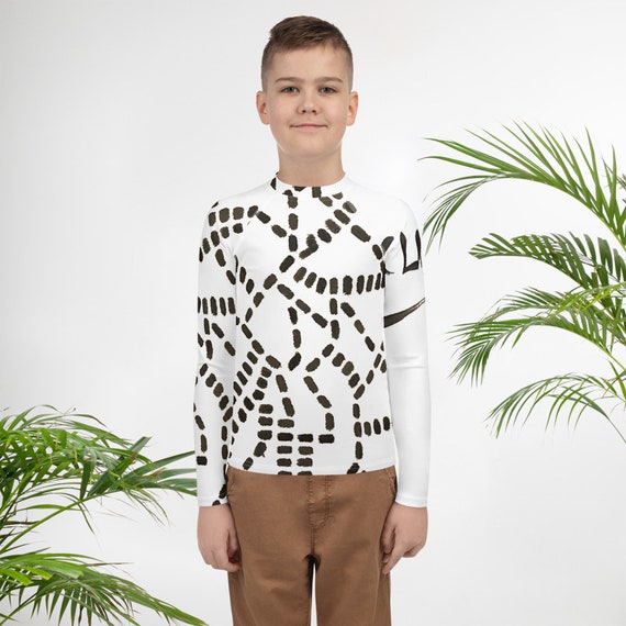 Clizia City Youth Rash Guard- Unisex Swimwear Jiujitsu BJJ Kids Rash Guard - Athletic Kid Rash Guard - Swimsuit - Kids Swimwear