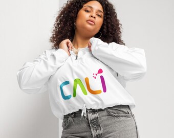 California Women’s Cropped Windbreaker – Lightweight Stylish Jacket | Trendy Windbreaker for Active Women