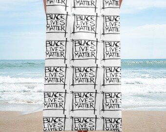 Black Lives Matter Premium Towel – Extra High-Quality Bath, Spa, Sauna & Beach Towel | BLM Pattern | Perfect Birthday Gift