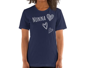 Nonna Love T-shirt - Grandma T-shirt - Short-Sleeve Unisex T-Shirt - Birthday Gift - Gift for Grandma - Gift for her - Holidays Gift