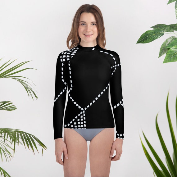 Teen Rash Guard- Unisex Swimwear Jiujitsu BJJ Kids Rash Guard - Athletic Kid Rash Guard - Swimsuit - Kids Swimwear